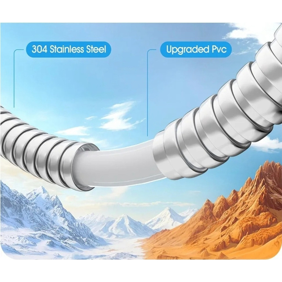 Garden Hose Metal 25 FT, Flexible Stainless Steel Water Hose with 10 Function. - Picture 7 of 9